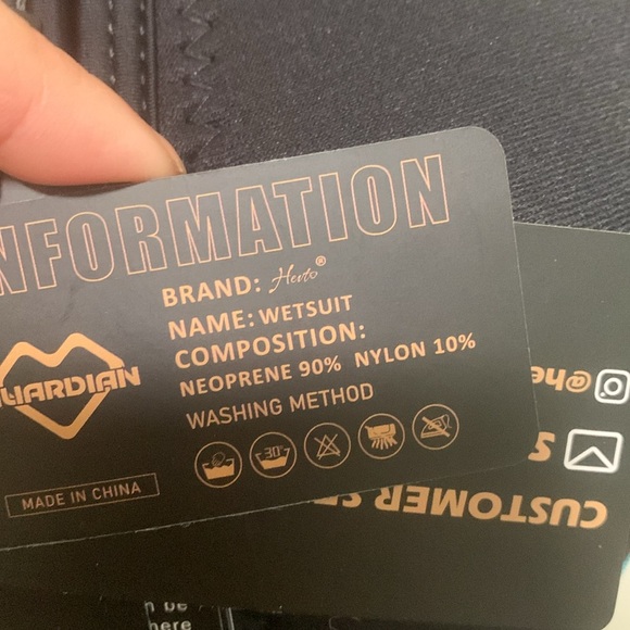 Hevto NWT black/ turquoise full wetsuit size M wetness & temperature guide - Picture 9 of 14